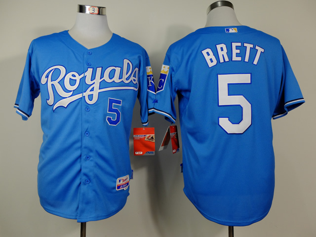 Men Kansas City Royals #5 Brett Light Blue MLB Jerseys